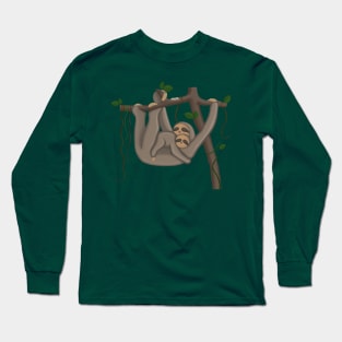 Cute Sloth Long Sleeve T-Shirt